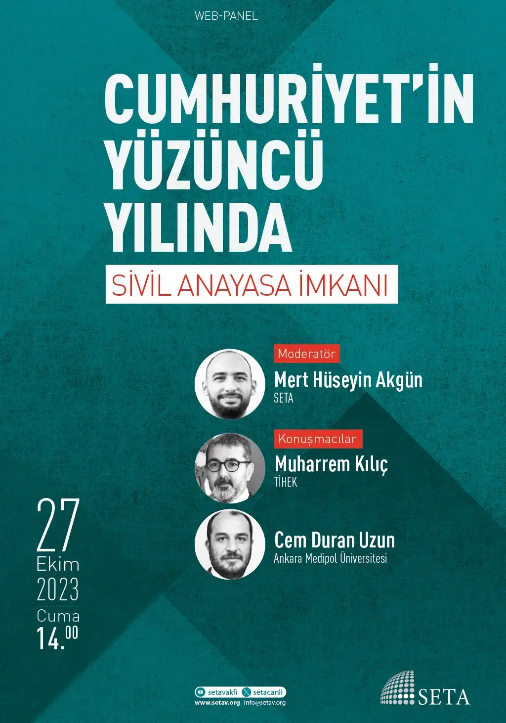 Web Panel: Cumhuriyet’in Yüzüncü Yılında Sivil Anayasa İmkanı