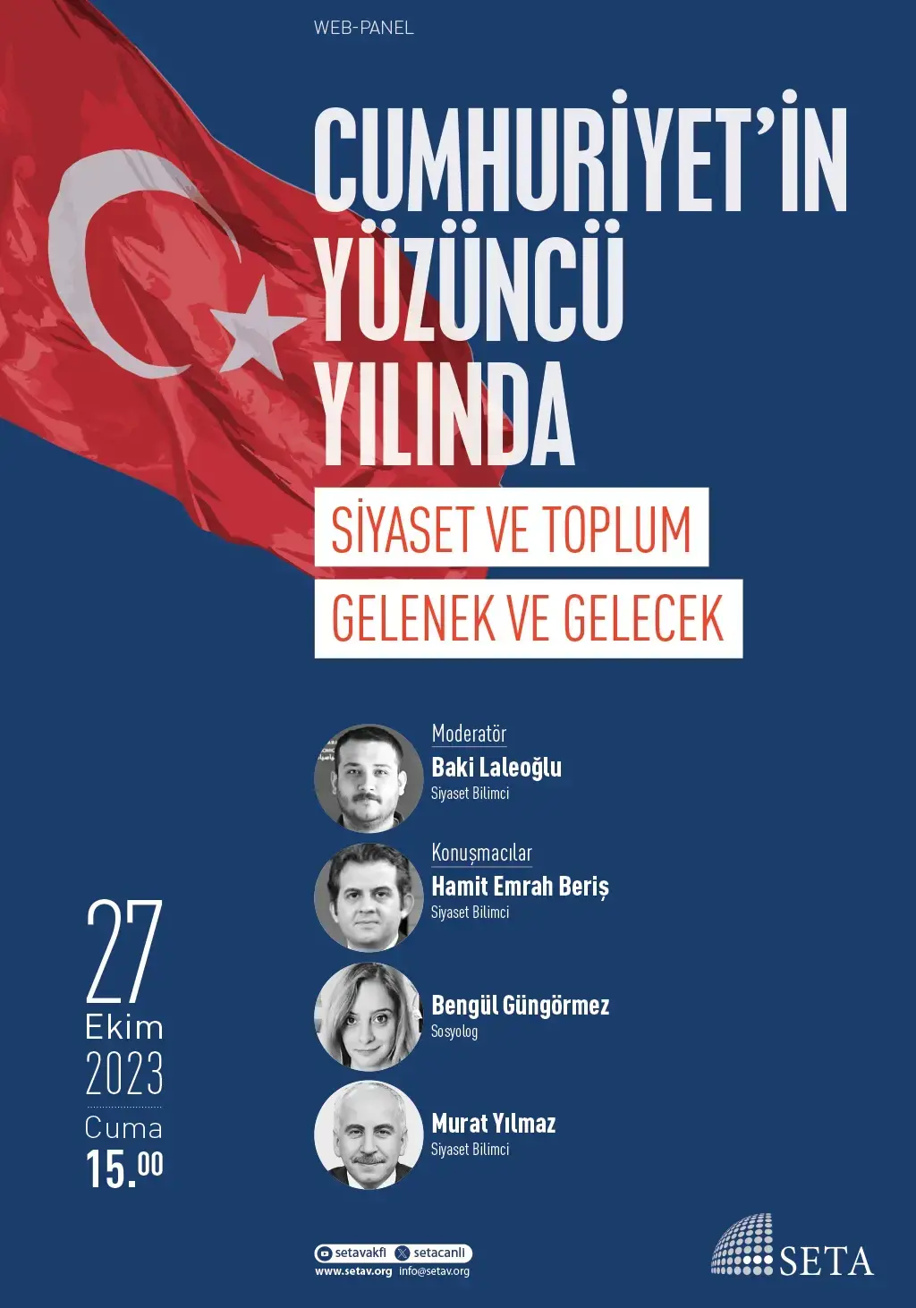 Web Panel: Cumhuriyet’in Yüzüncü Yılında | Siyaset ve Toplum, Gelenek ve Gelecek
