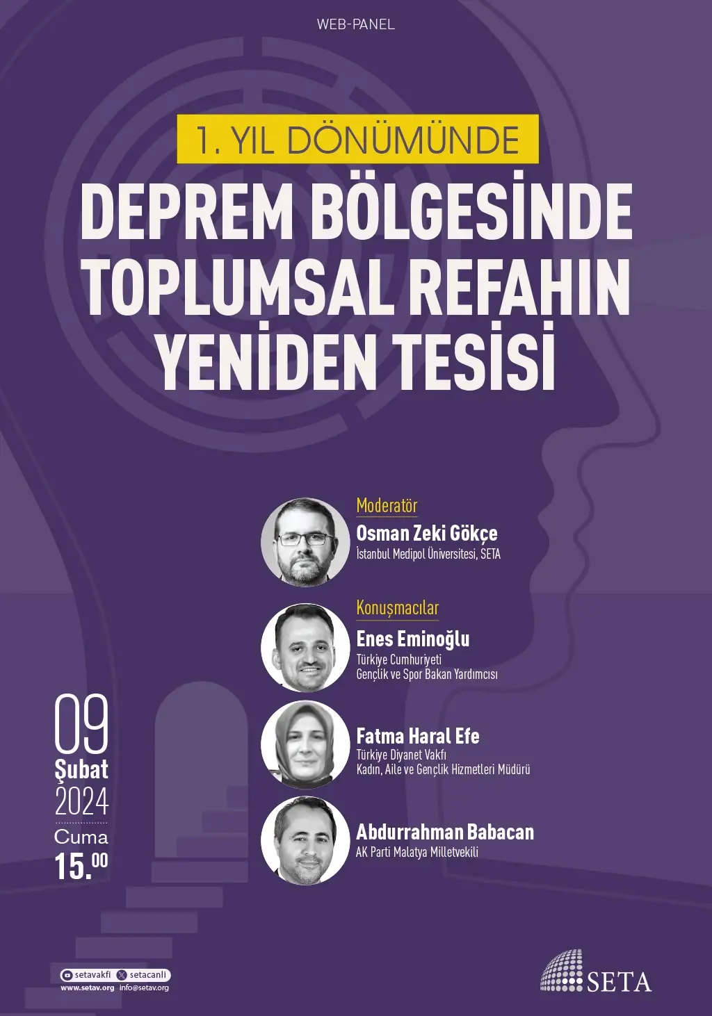 Web Panel: 1. Yıl Dönümünde Deprem Bölgesinde Toplumsal Refahın Yeniden Tesisi