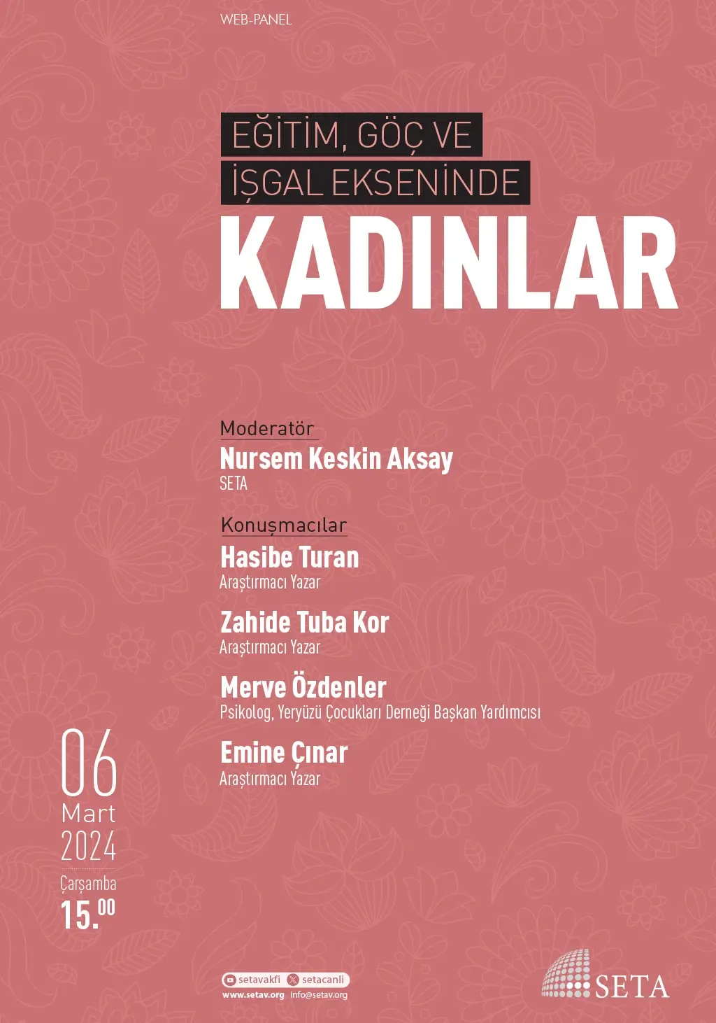 Web Panel: Eğitim, Göç ve İşgal Ekseninde Kadınlar