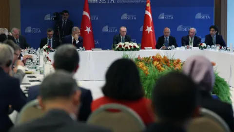 Cumhurbaşkanı Erdoğan, ABD’li Düşünce Kuruluşu Temsilcileriyle Bir Araya Geldi