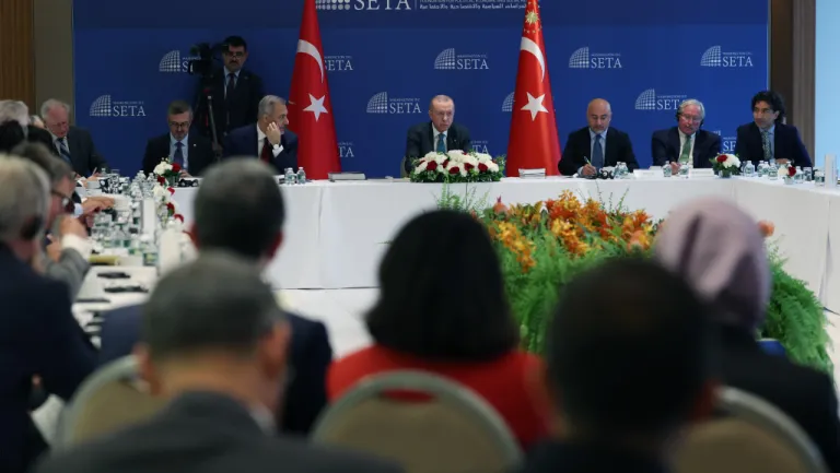 Cumhurbaşkanı Erdoğan, ABD’li Düşünce Kuruluşu Temsilcileriyle Bir Araya Geldi
