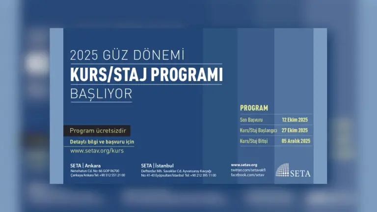 SETA 2025 Güz Dönemi Kurs/Staj Programı Başlıyor