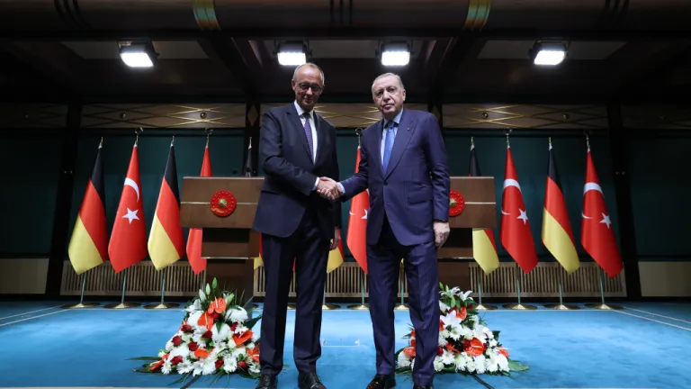 Cumhurbaşkanı Erdoğan, Almanya Başbakanı Merz ile basın toplantısı düzenledi