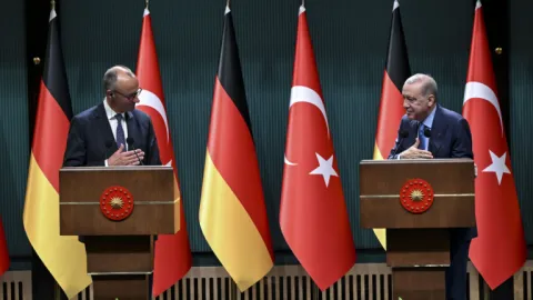 Cumhurbaşkanı Erdoğan ve Almanya Başbakanı Merz, ortak basın toplantısı düzenledi