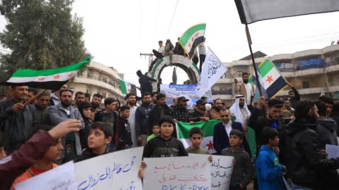 Suriye'de terör örgütü PKK/YPG protesto edildi