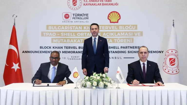 TPAO ve Shell, Bulgaristan'ın Khan Tervel Sahasındaki arama çalışmaları için ortaklık anlaşması imzaladı