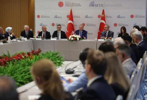Cumhurbaşkanı Erdoğan ABD'li Düşünce Kuruluşu Temsilcileriyle düzenlenen toplantıya katıldı