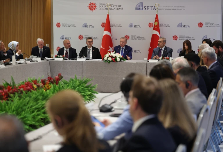 Cumhurbaşkanı Erdoğan ABD'li Düşünce Kuruluşu Temsilcileriyle düzenlenen toplantıya katıldı